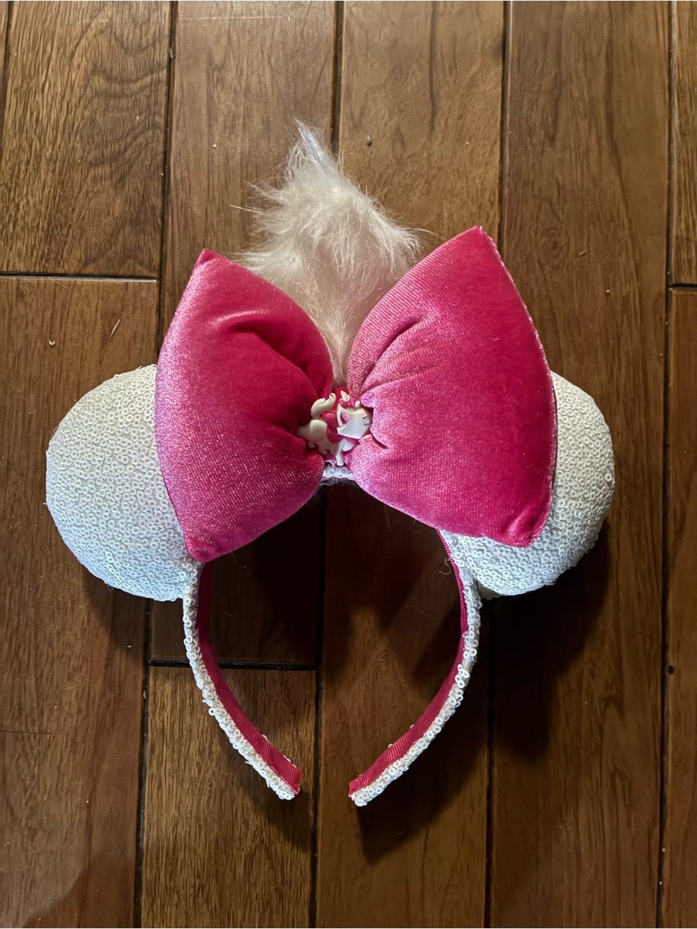 Aristocats Disney Pink Velvet Bow Mouse Ear Headband